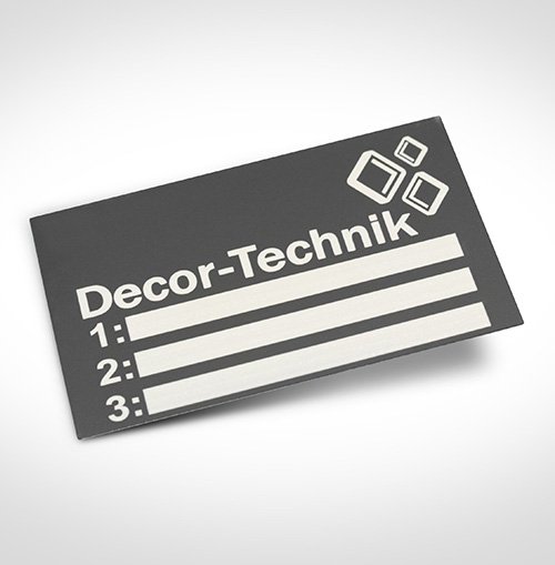 Decor-Technik Typenschilder UV-Druck